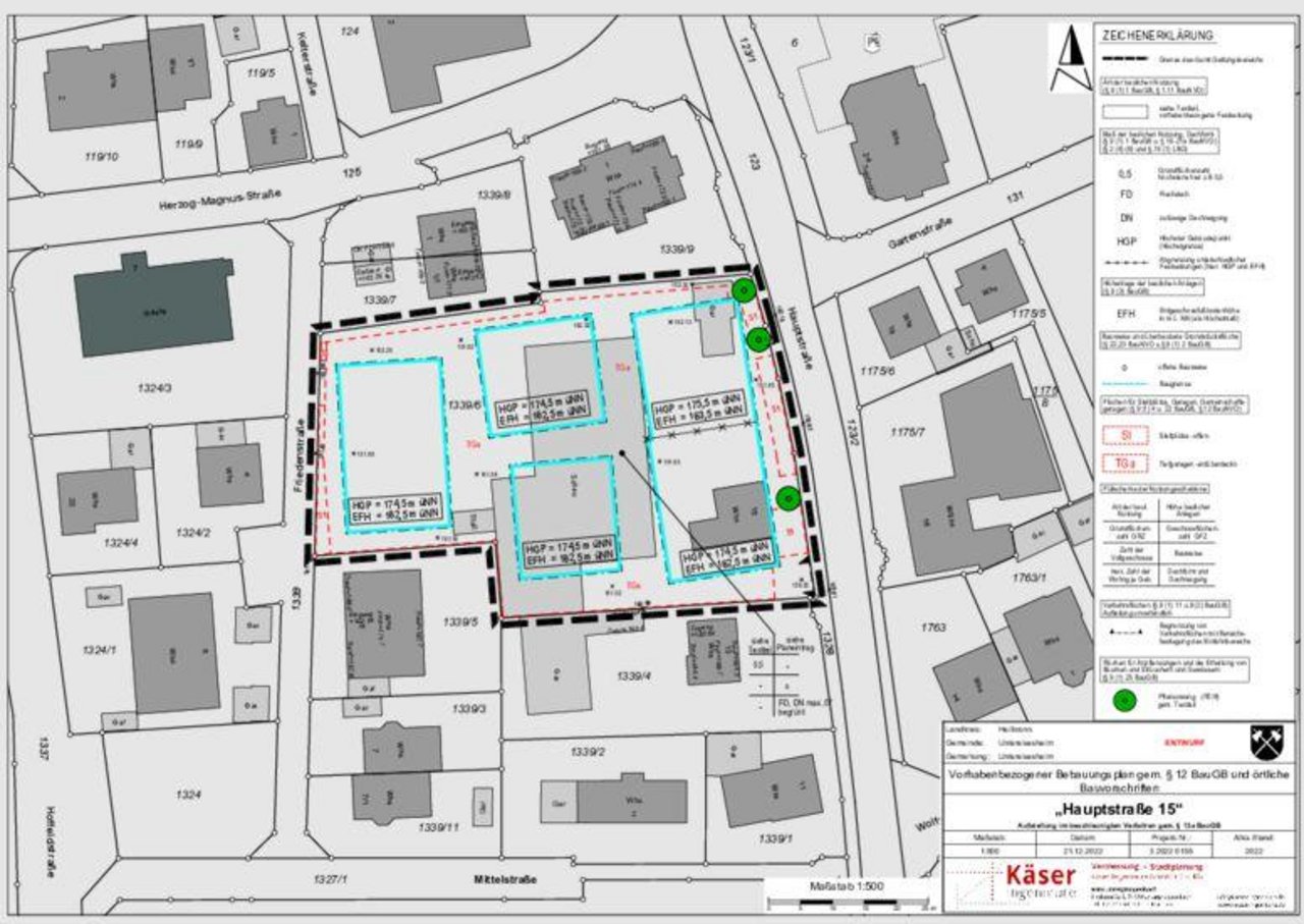 Grundstücksplan Hauptstraße